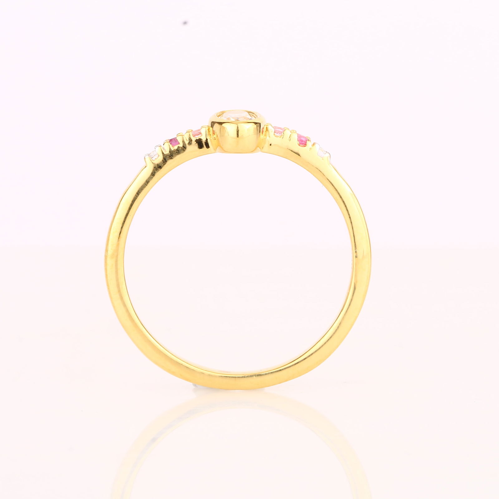 Ring: White Topaz Oval 5x3mm - 2