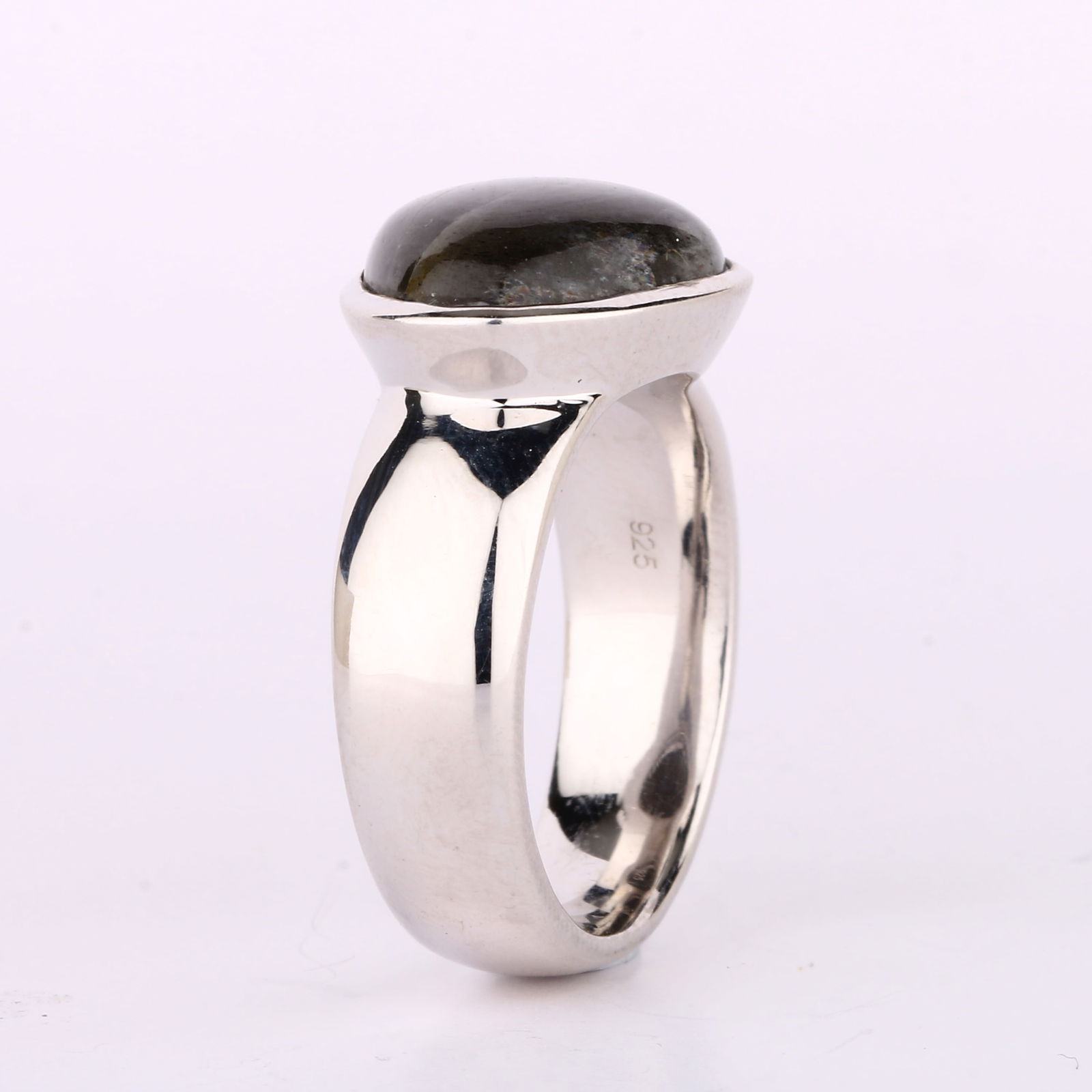 Ring: Labradorite CAB Fancy Shape( Height 5.00mm ) 14x12mm (1 of 4)