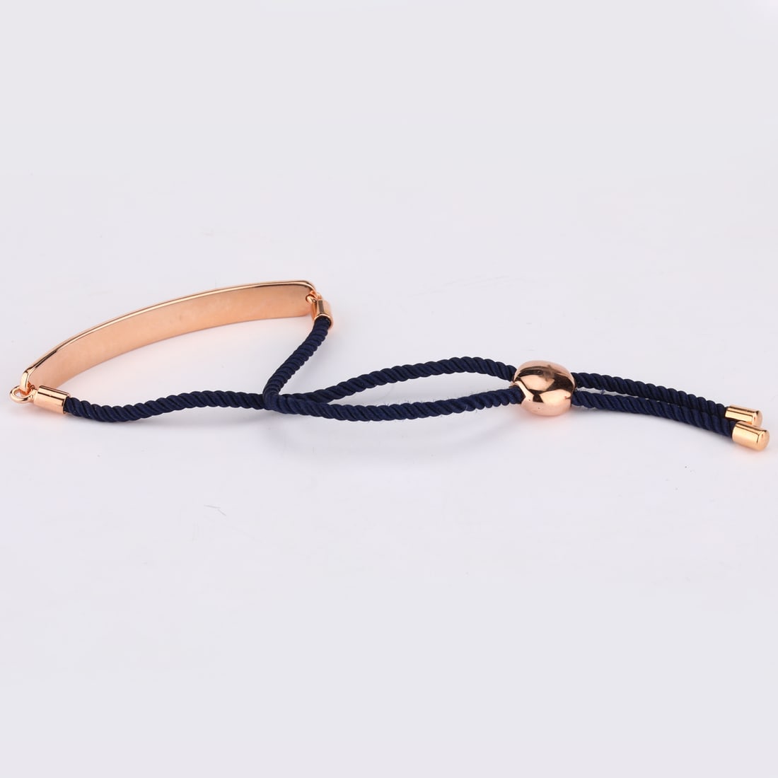 Bracelet: Initial Bar Cord Braceletmm - 3