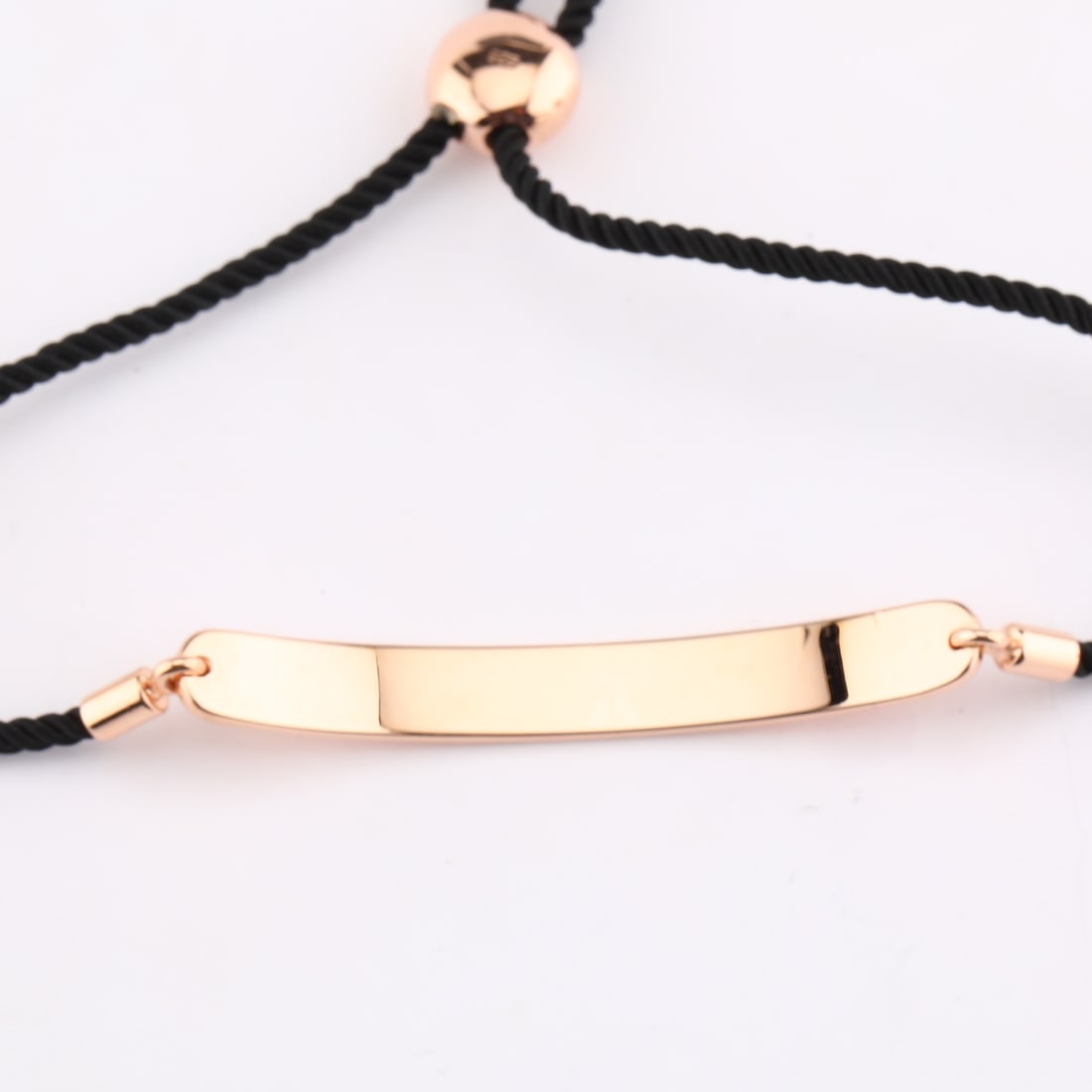 Bracelet: Initial Bar Cord Braceletmm - 4