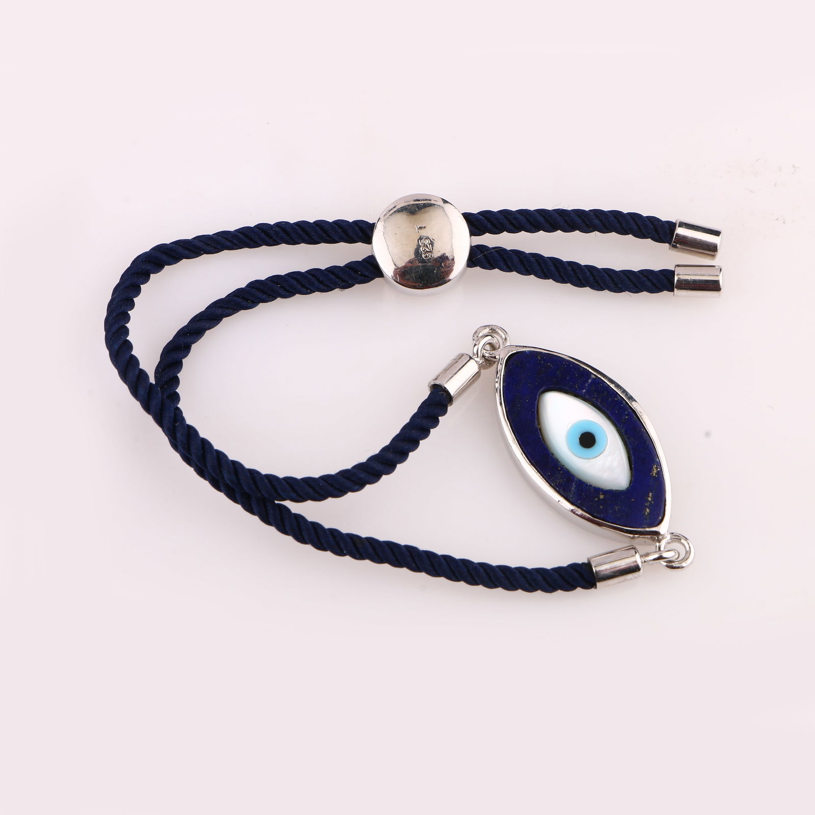 Bracelet: Lapis Flat Marquise 20x10mm ( 2.20mm ) - 1Pc + Mothet Of Pearl Marquise ( Full Drill ): No Reserve! Title: Bracelet: Lapis Flat Marquise 20x10mm ( 2.20mm ) - 1Pc + Mothet Of Pearl Marquise ( Full Drill ) 11.50x5.80mm ( 2.90mm ) - 1Pc ( Thread Color Blue/Black )5.50Gwt. With Threadmm