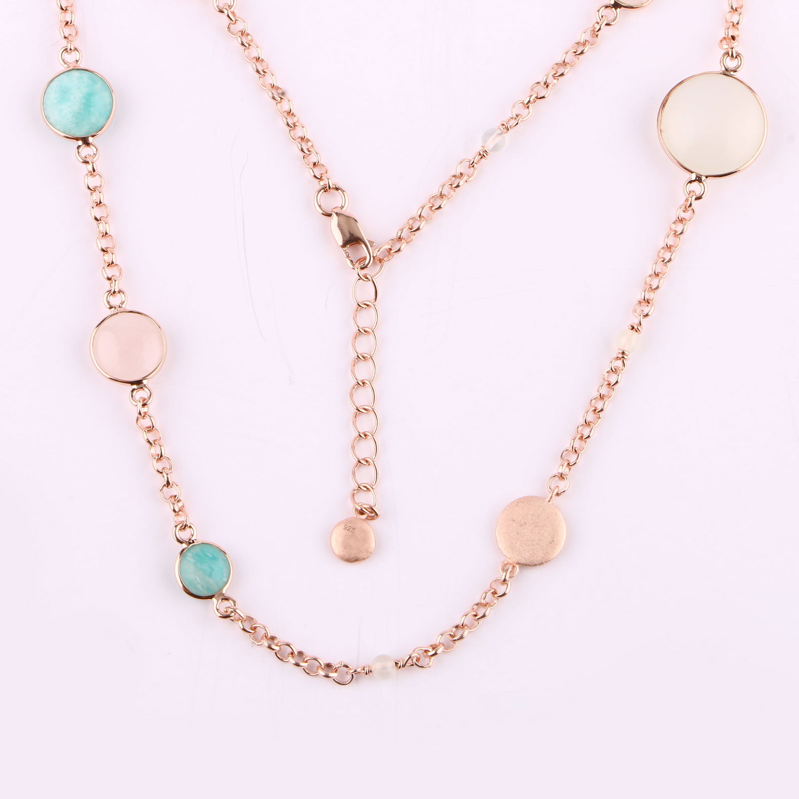 Bracelet: White Moonstone ( Pastel Color ) Almond( IDLI ) Shape Round 12.00mm ( Height : 5.90mm ) -: No Reserve! Title: Bracelet: White Moonstone ( Pastel Color ) Almond( IDLI ) Shape Round 12.00mm ( Height : 5.90mm ) - 1Pc + White Moonstone ( Pastel Color ) Almond( IDLI ) Shape Round 8.00mm (