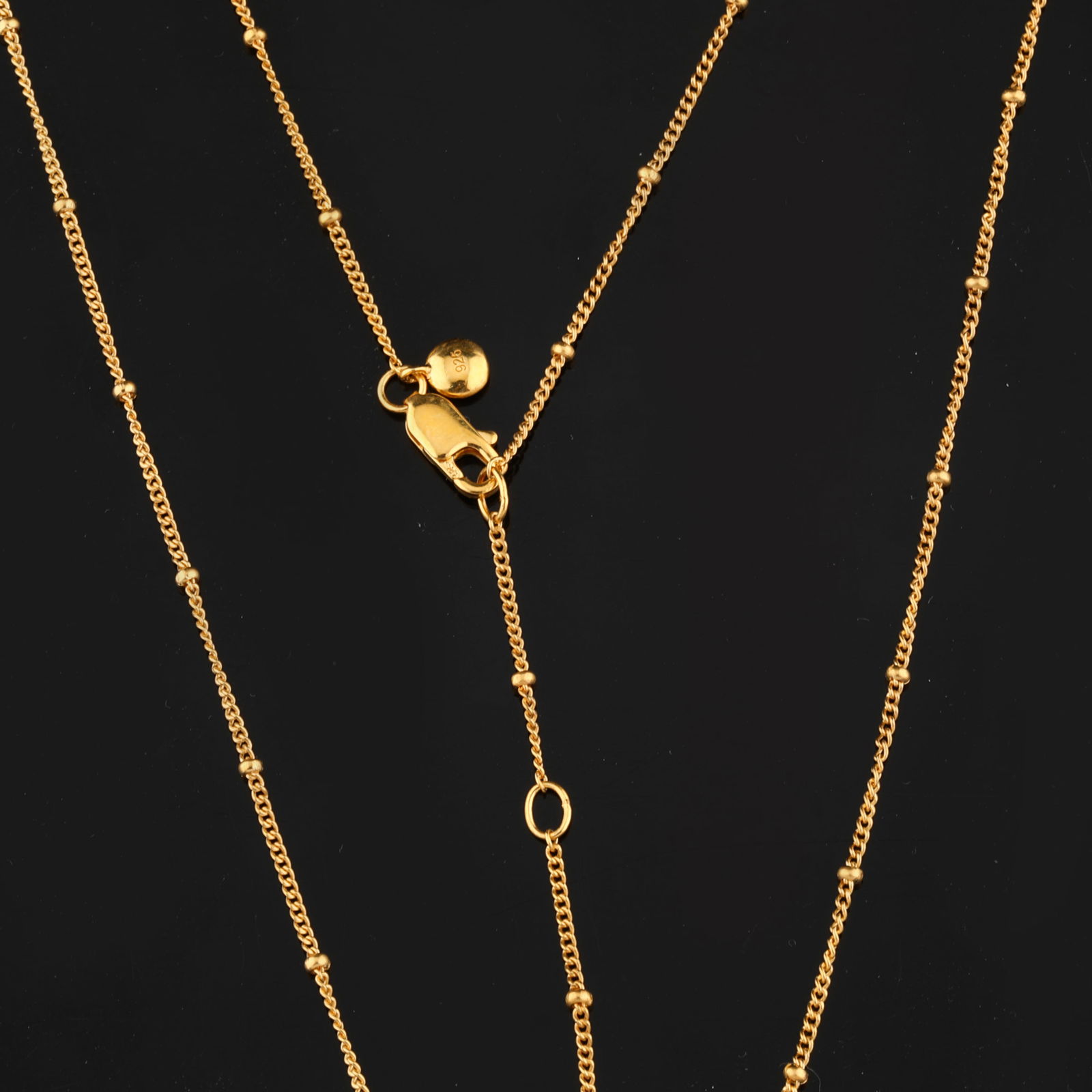 Bobble chain: Karizia boubles chain (GR NOT DC 1+1 035) with Tag and a triple extention 590mm / - 2