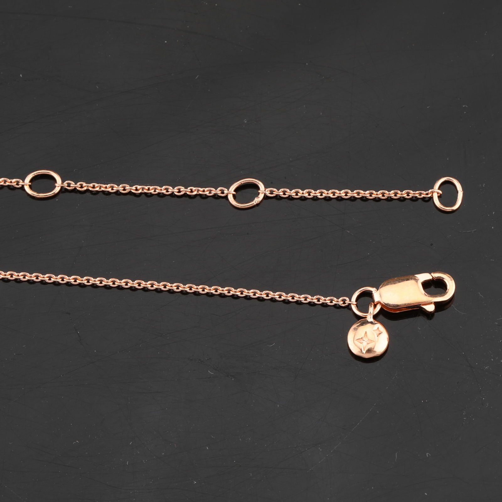 Plain chain: Karizia Rolo Chain (ROLO FTT 040) with Tag and a triple extention 420mm / 390mm / - 3