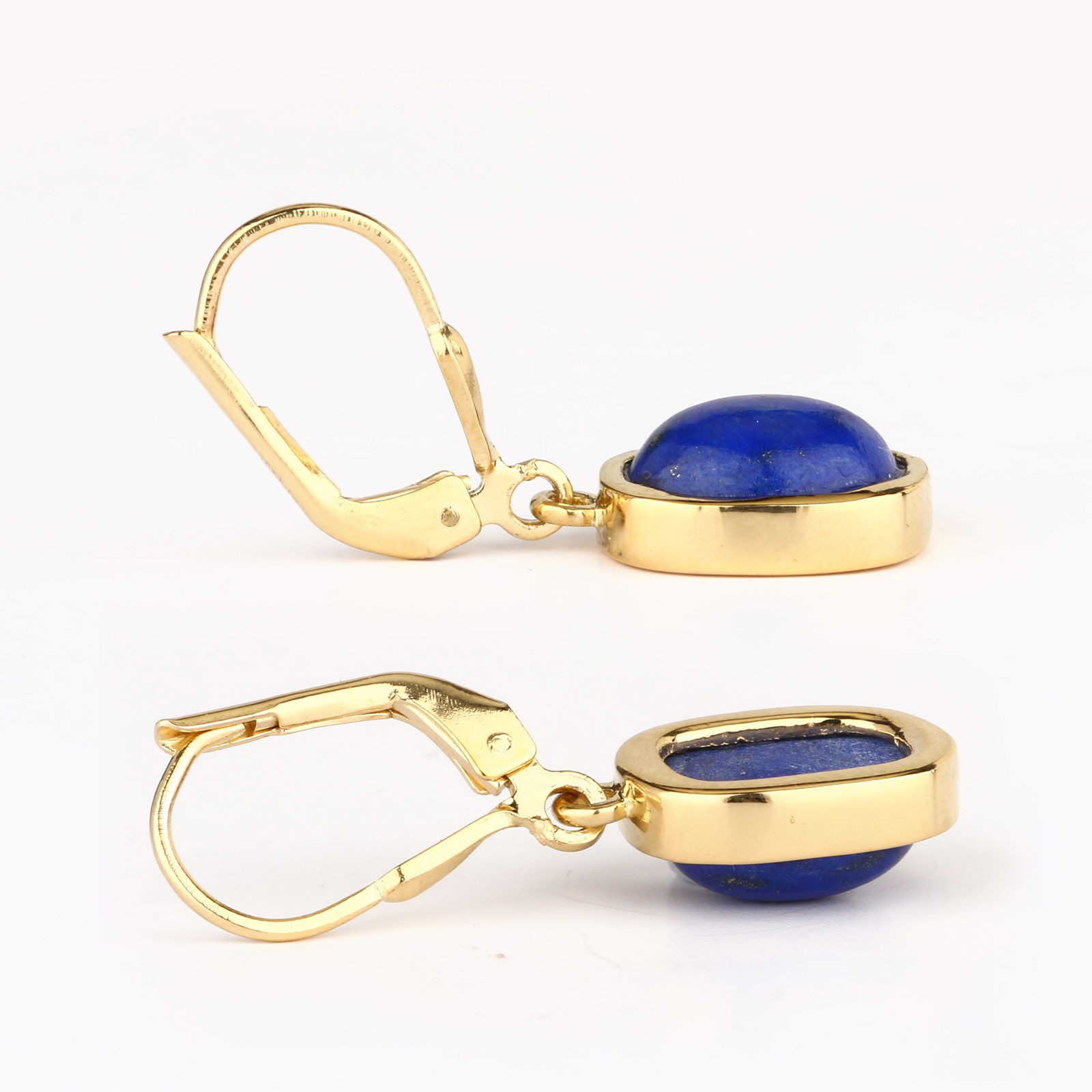 Earrings: Lapis CAB Cushion 10x8mm - 3