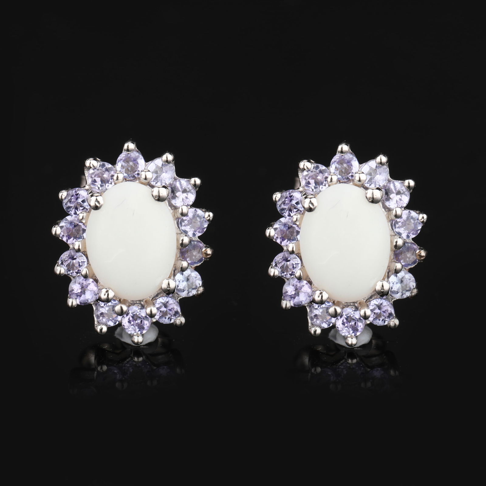 Earrings: Opal CAB Oval 8x6mm - 2