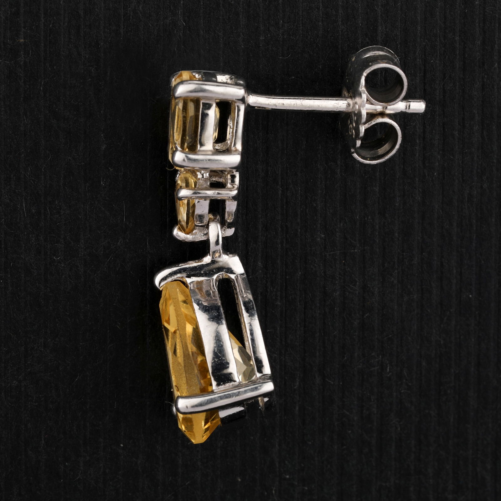 Earrings: Citrine Pears 10x7mm - 3