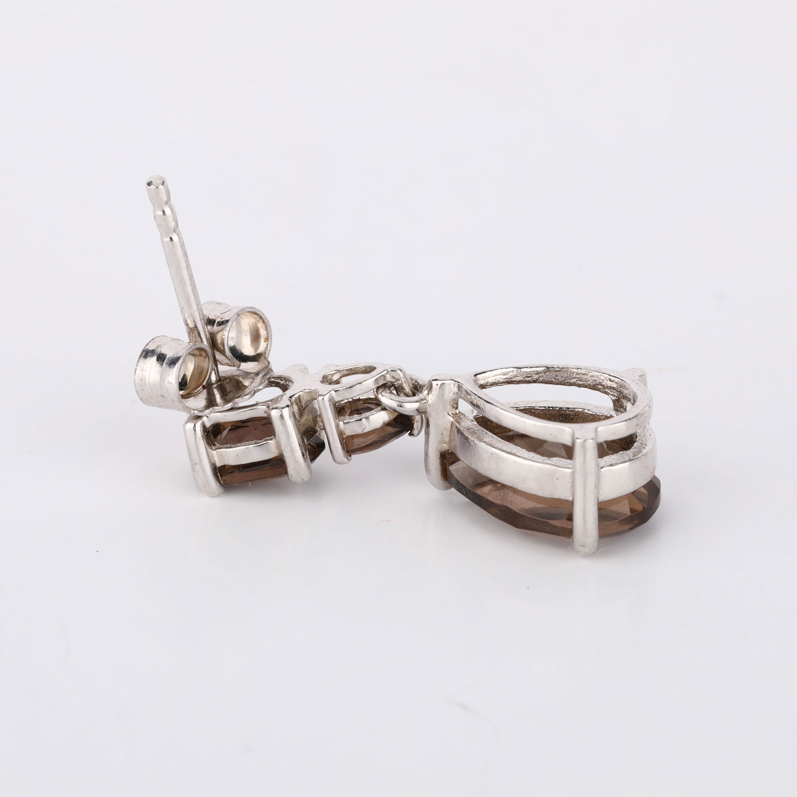 Earrings: Smoky Quartz Pears 10x7mm (1 of 5)