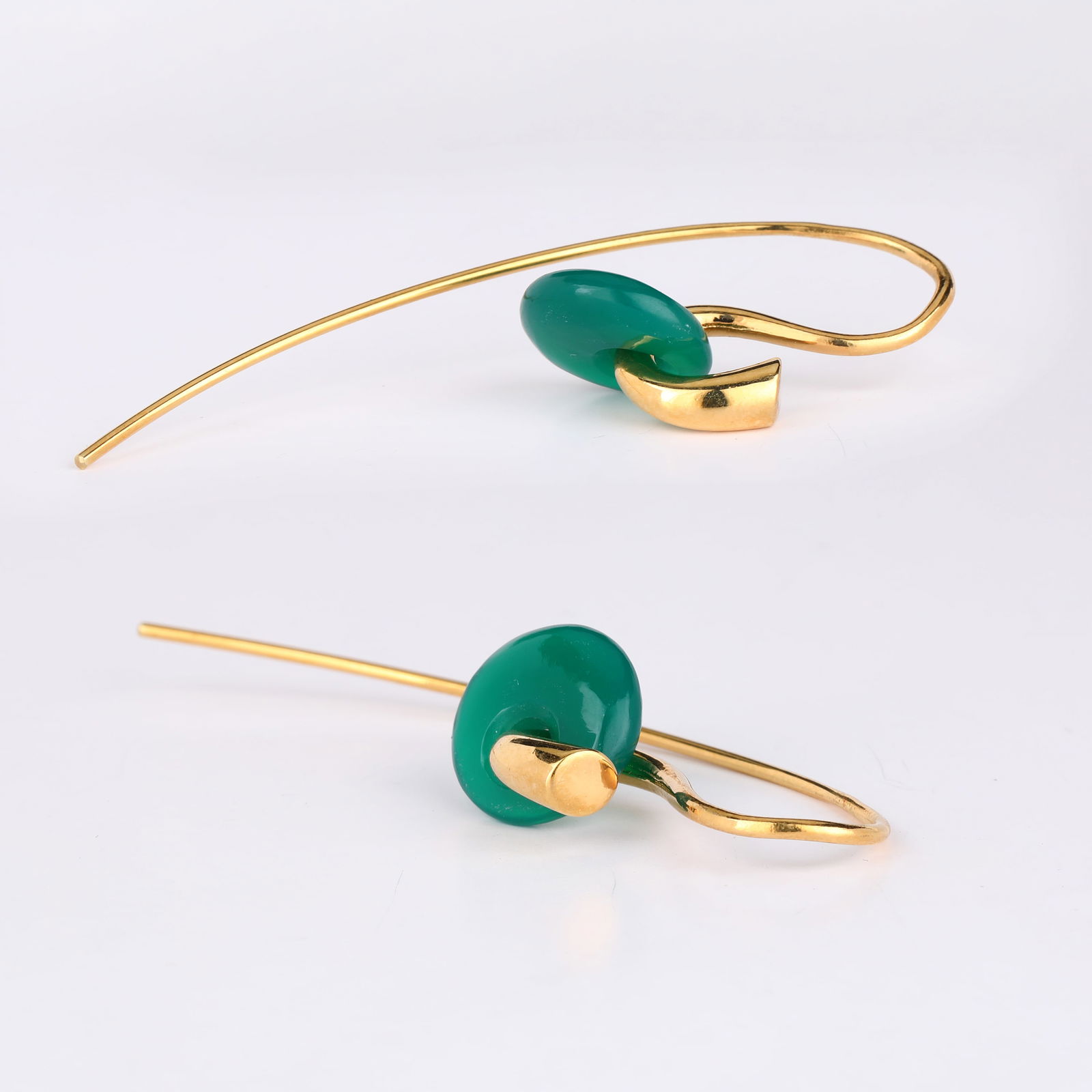 Earrings: Green Onyx Size As Per Below image - 1Pcmm (1 of 4)