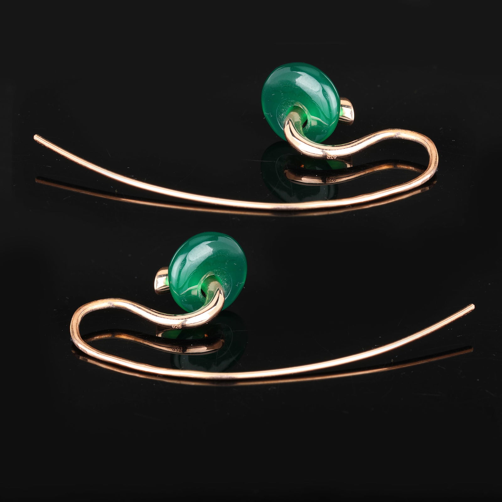 Earrings: Green Onyx Size As Per Below image - 1Pcmm (1 of 4)