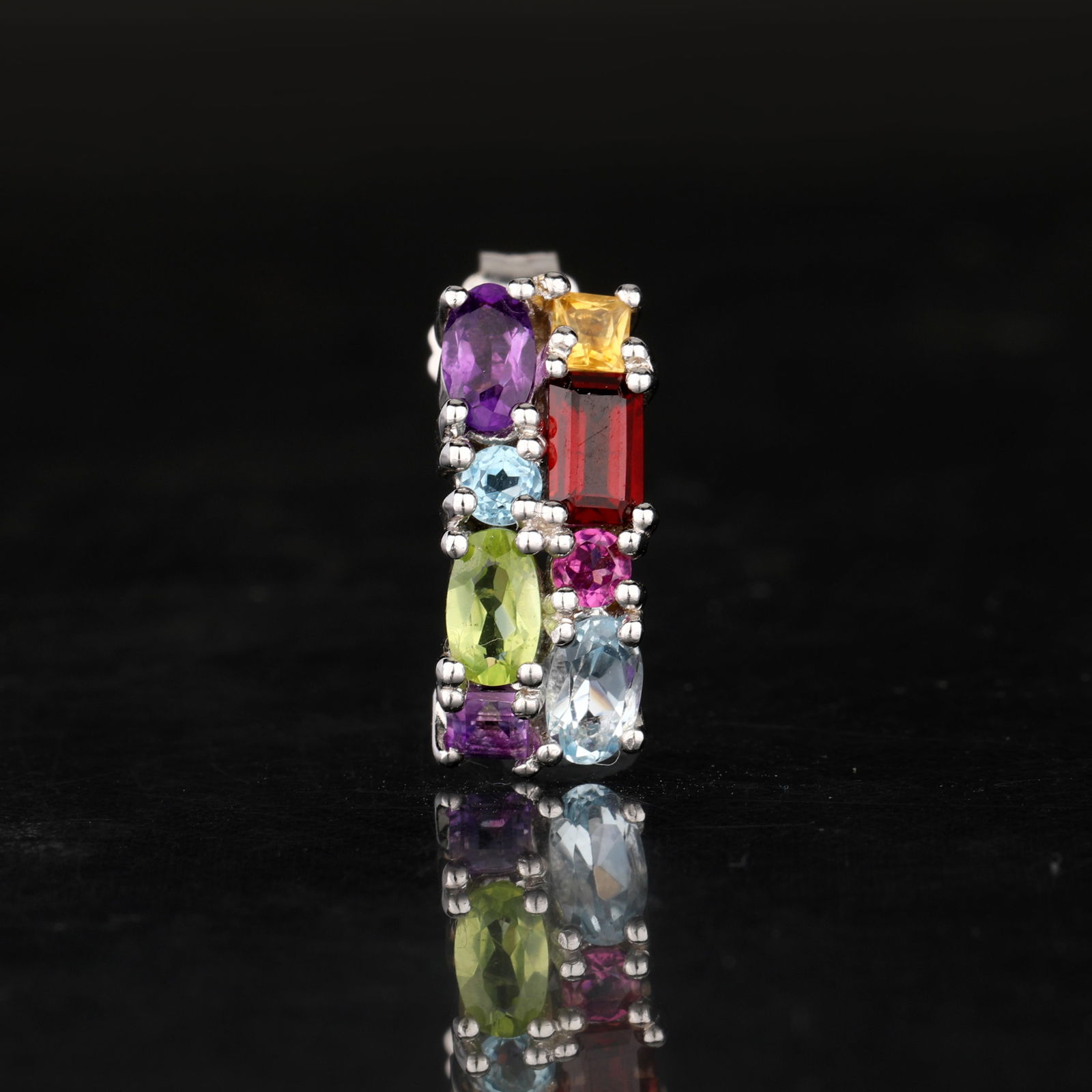 Earrings: Citrine Square 2.50mm