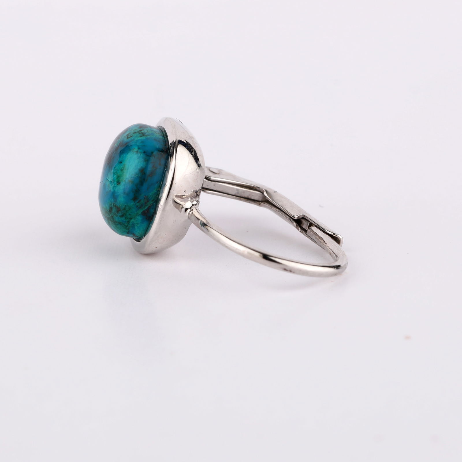 Earrings: Chrysocolla CAB Cushion 8.00mm (1 of 5)