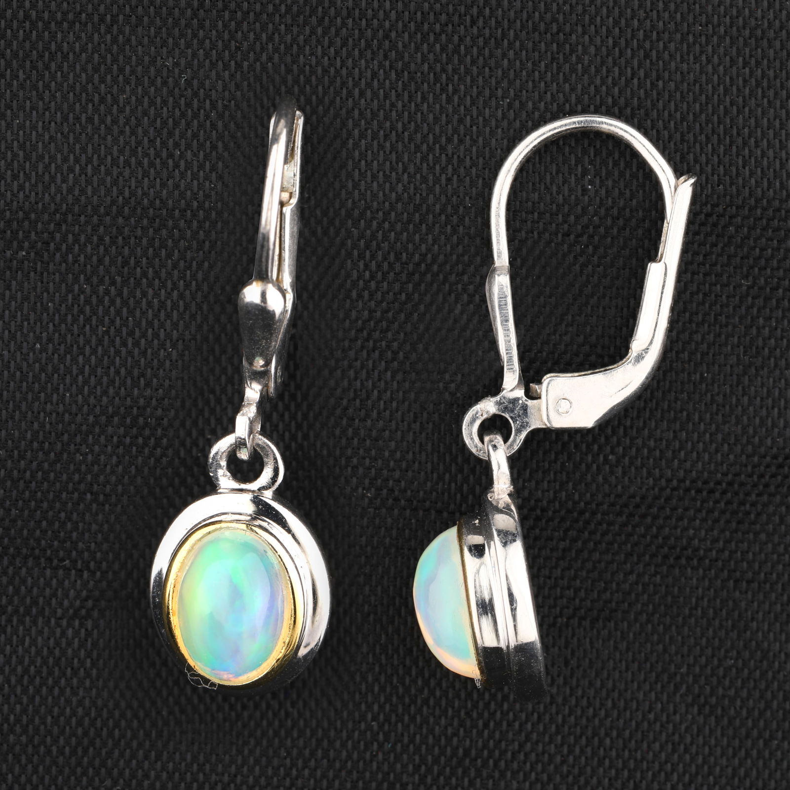 Earrings: Ethiopian Opal CAB Oval 7x5mm (1 of 5)