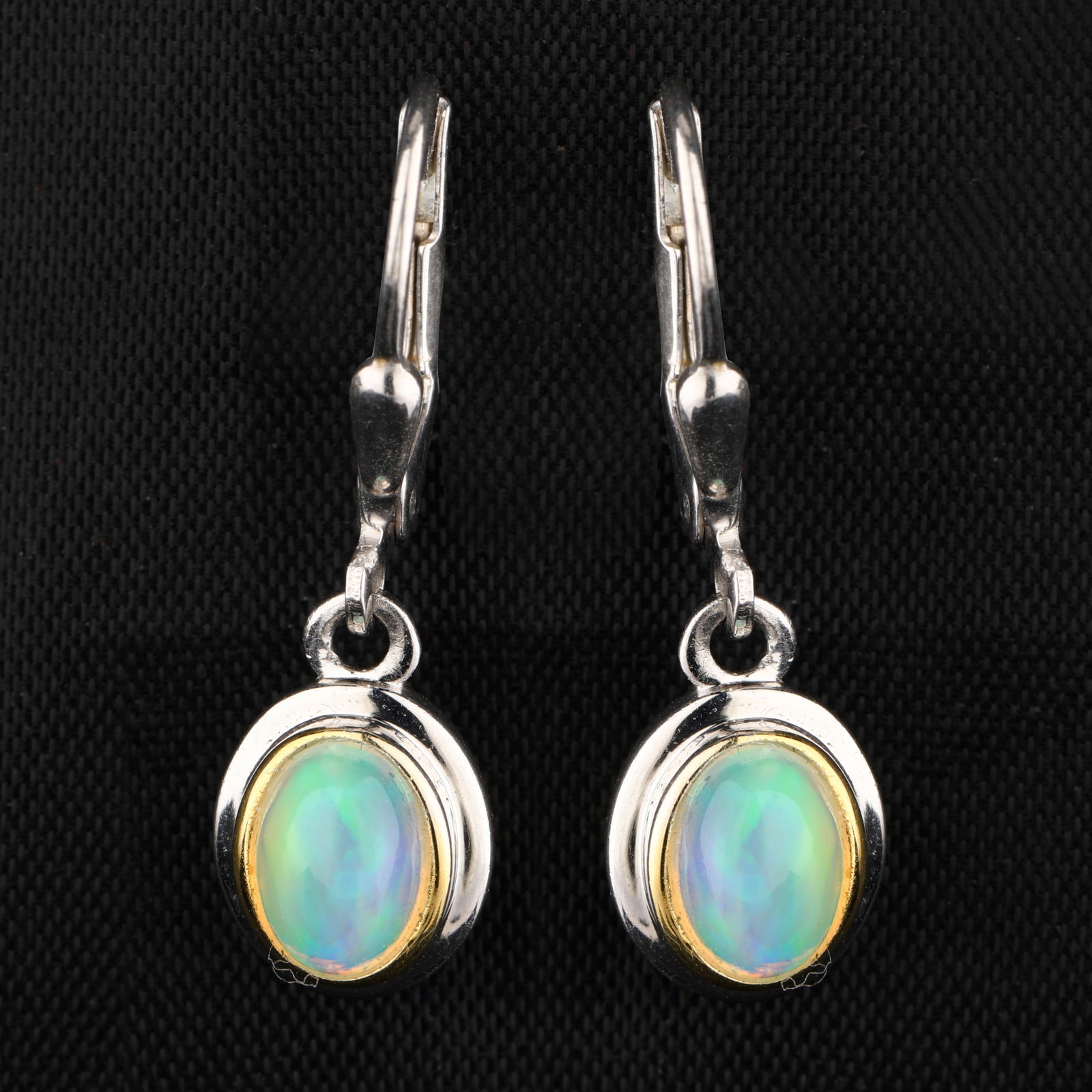 Earrings: Ethiopian Opal CAB Oval 7x5mm - 3