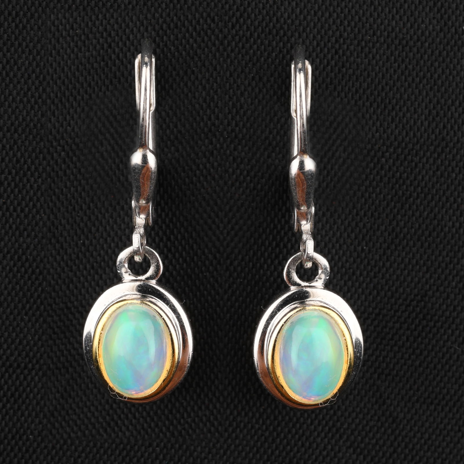 Earrings: Ethiopian Opal CAB Oval 7x5mm - 5