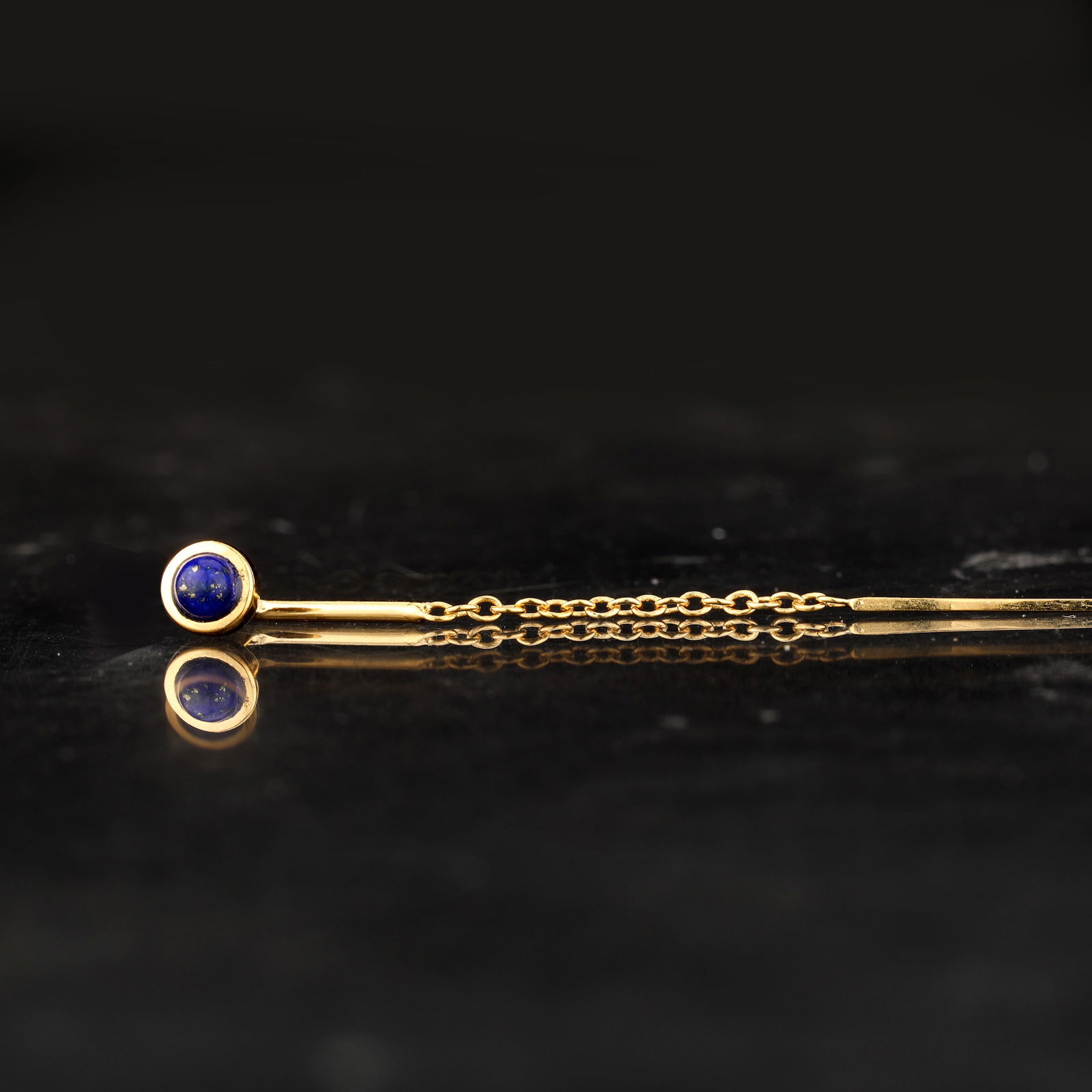 Earrings: Lapis Lazuli CAB Round 3.00mm - 3