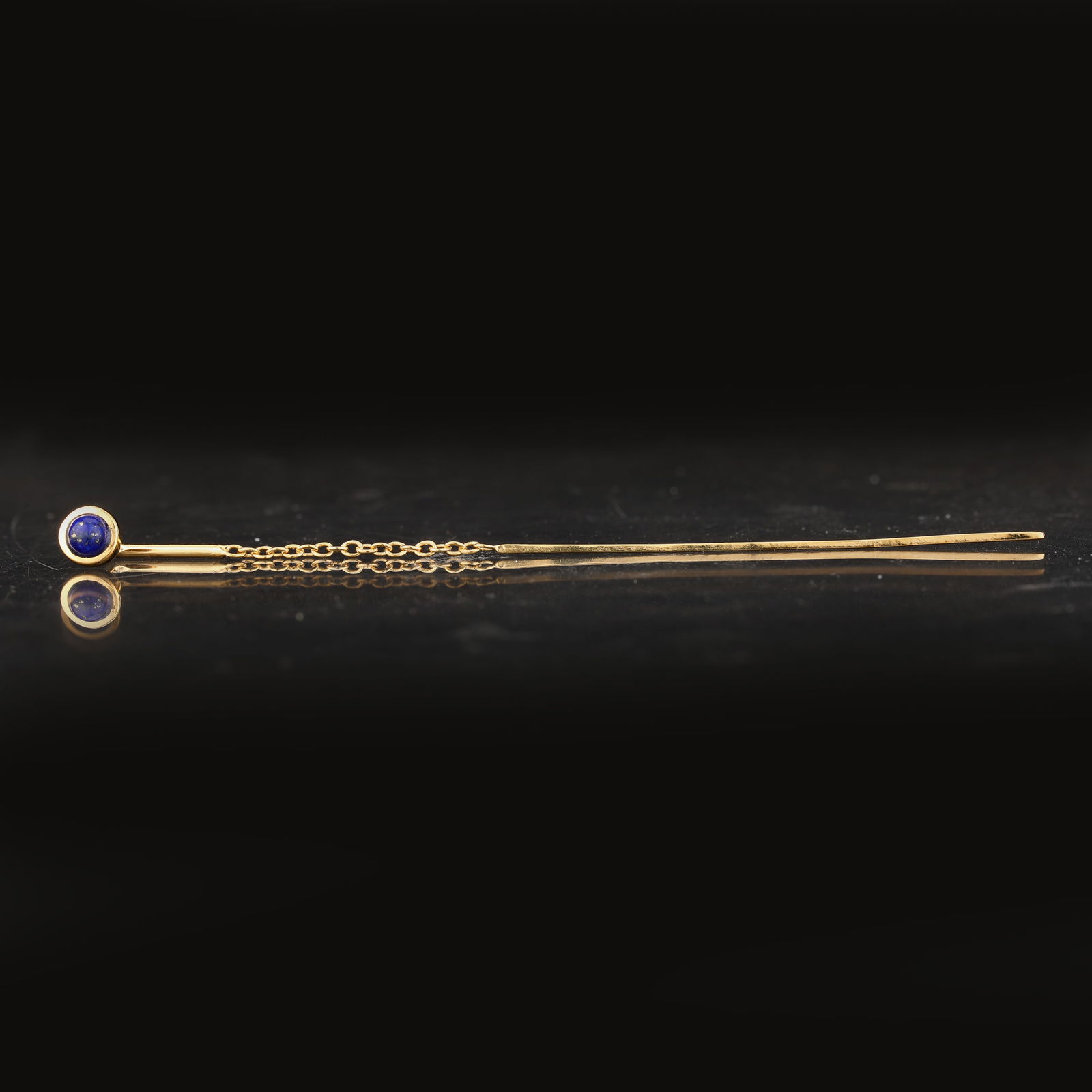 Earrings: Lapis Lazuli CAB Round 3.00mm - 4