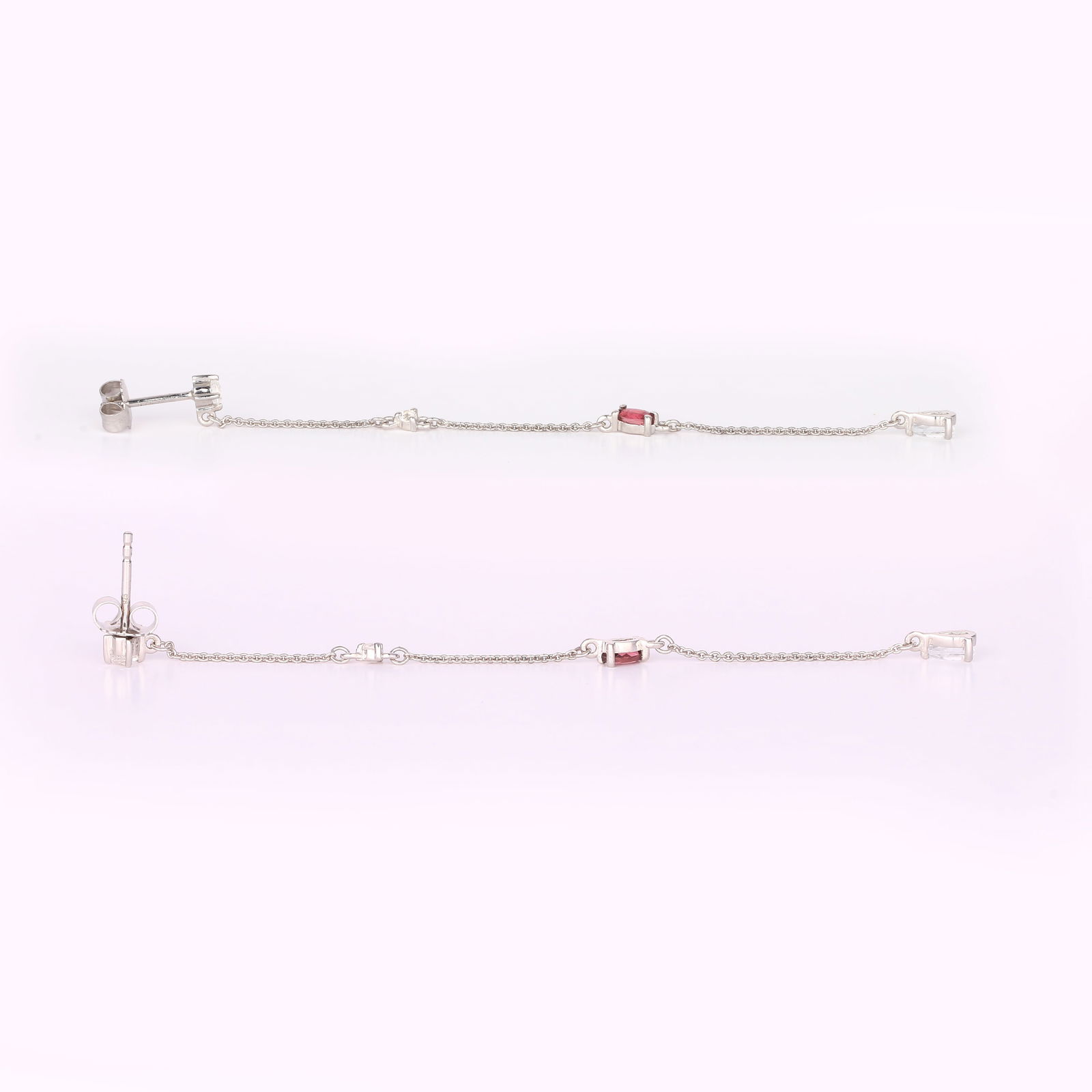 Earrings: White Topaz Pears 5x3mm