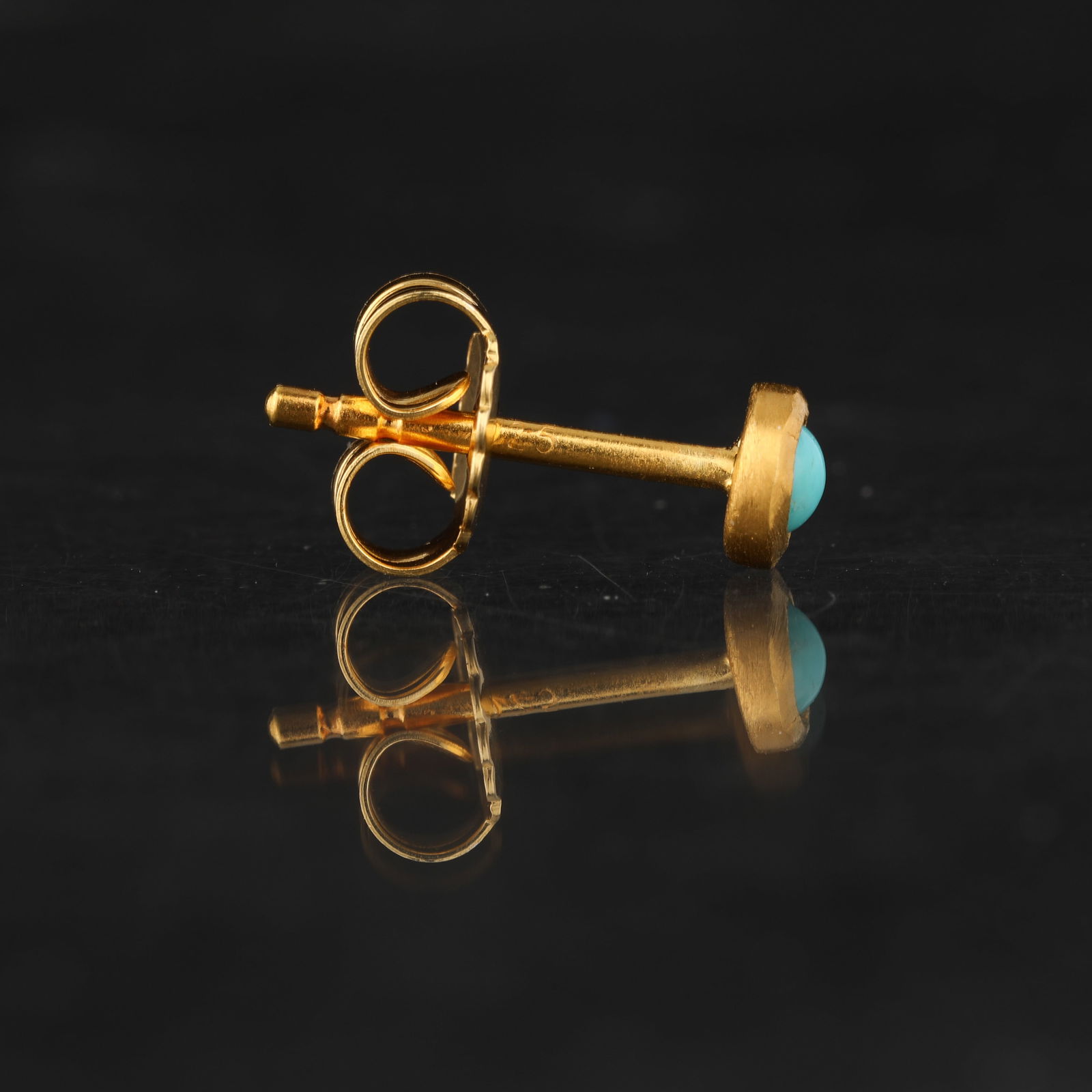 Earrings: Turquoise CAB Round 3.00mm (1 of 5)