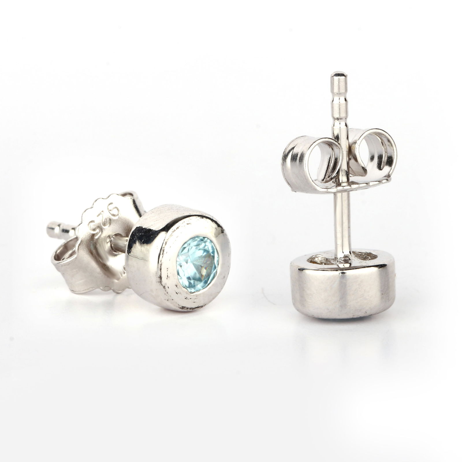 Earrings: Blue Zircon Round 3.50mm (1 of 5)