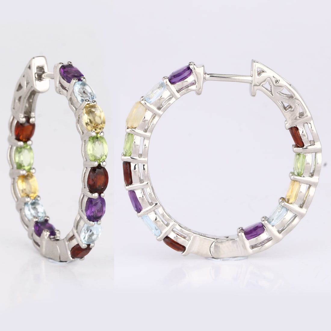 Earrings: African Amethyst Oval 4x3mm (1 of 1)