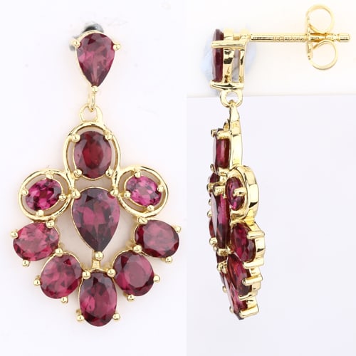Earrings: Rhodolite Oval 5x4mm (1 of 1)