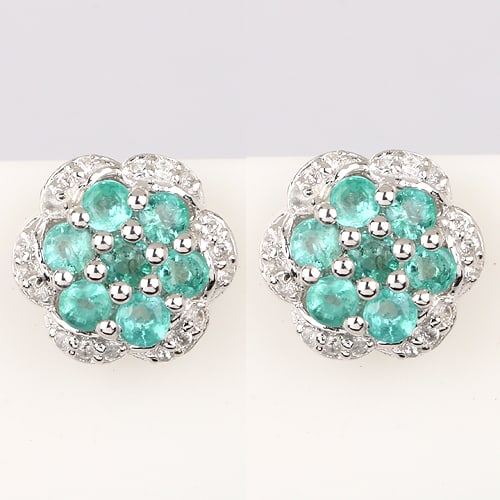 Earrings: Zambian Emerald Round 2.50mm (1 of 1)