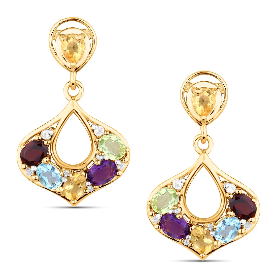 Earrings: African Amethyst Oval 4x3mm: No Reserve! Title: Earrings: African Amethyst Oval 4x3mm Description: African Amethyst Oval 4x3mm - 2Pcs + Swiss Blue Topaz Oval 4x3mm - 2Pcs + Peridot Oval 4x3mm - 2Pcs + Garnet Oval 4x3mm - 2Pcs +