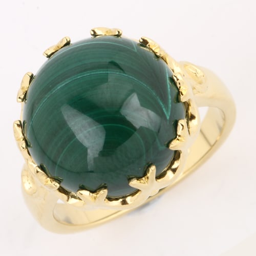 Ring: Malachite CAB Round 14.00mm (1 of 1)