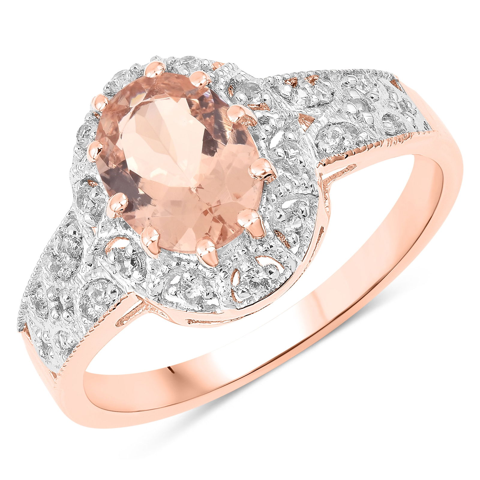 Ring: Morganite Oval 8x6mm (1 of 1)