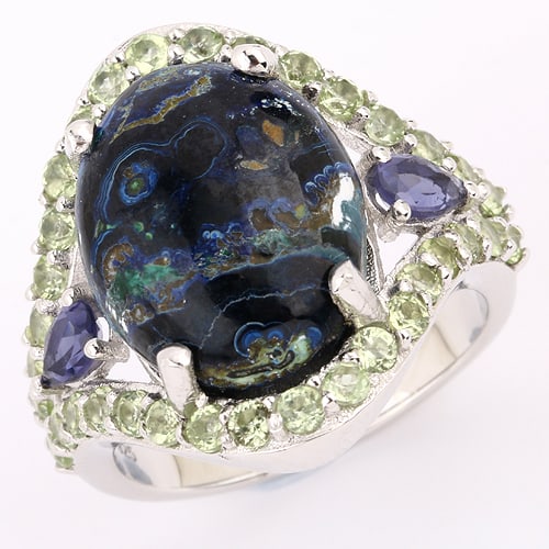 Ring: Azurite CAB Oval 16x12mm (1 of 1)