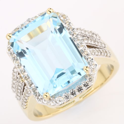 Ring: Blue Topaz Octagon 14x10mm (1 of 1)