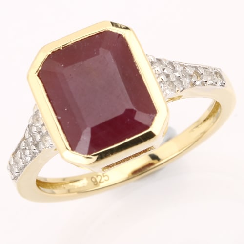 Ring: Indian Ruby Octagon 10x8mm (1 of 1)