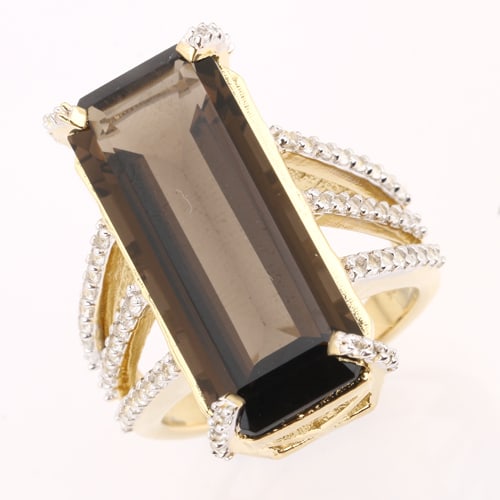 Ring: Smoky Quartz Octagon 24x10mm (1 of 1)