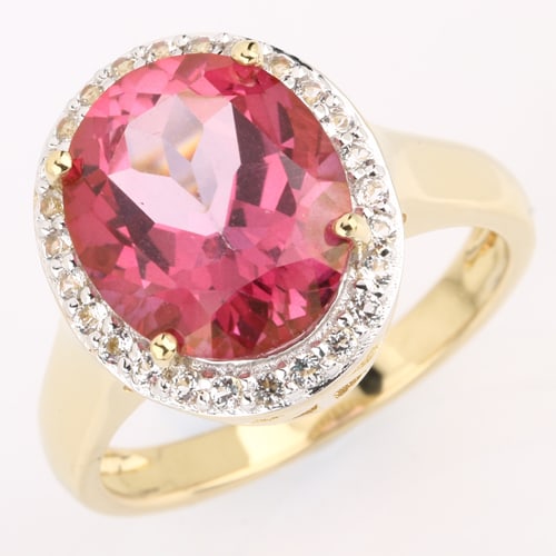 Ring: Pink Topaz Oval 12x10mm (1 of 1)