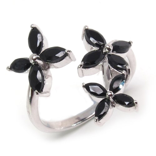 Ring: Black Spinel Marquise 5x2.50mm: No Reserve! Title: Ring: Black Spinel Marquise 5x2.50mm Description: Black Spinel Marquise 5x2.50mm - 8Pcs + Black Spinel Marquise 4x2mm - 4Pcs Date/Period: After 2000 Materials: 925 Silver W/Rhodium