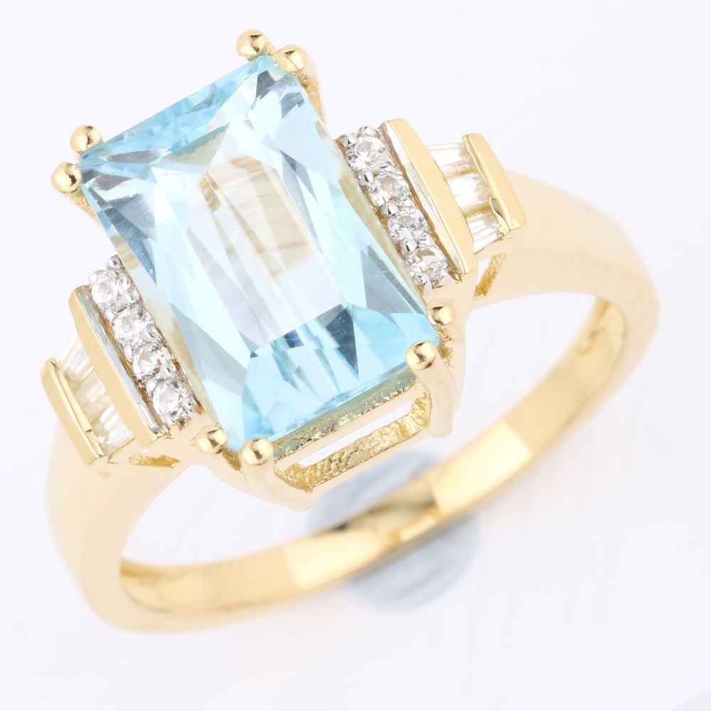 Ring: Blue Topaz Octagon 11x7mm (1 of 1)