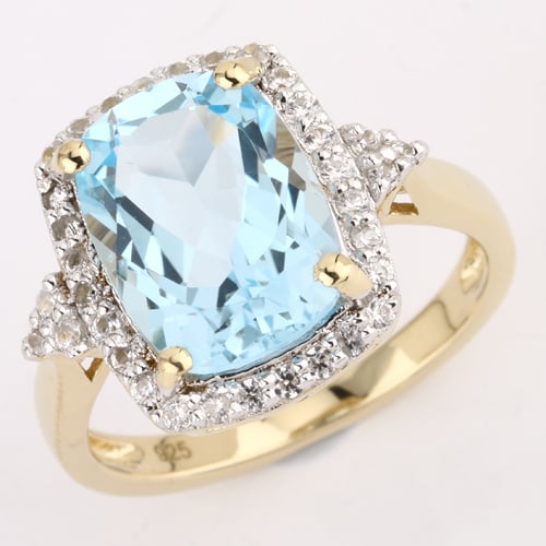 Ring: Blue Topaz Cushion 12x9mm (1 of 1)