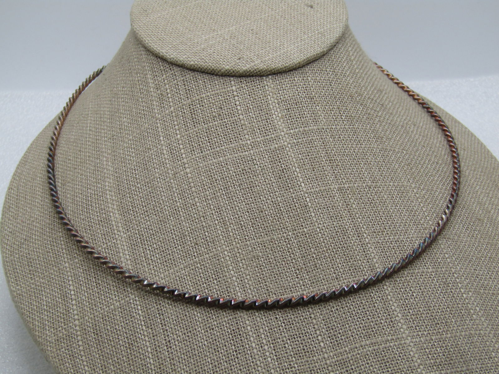 Vintage Sterling Twisted Round Chain, 18"-20", Italy, 1980's-1990's - 2