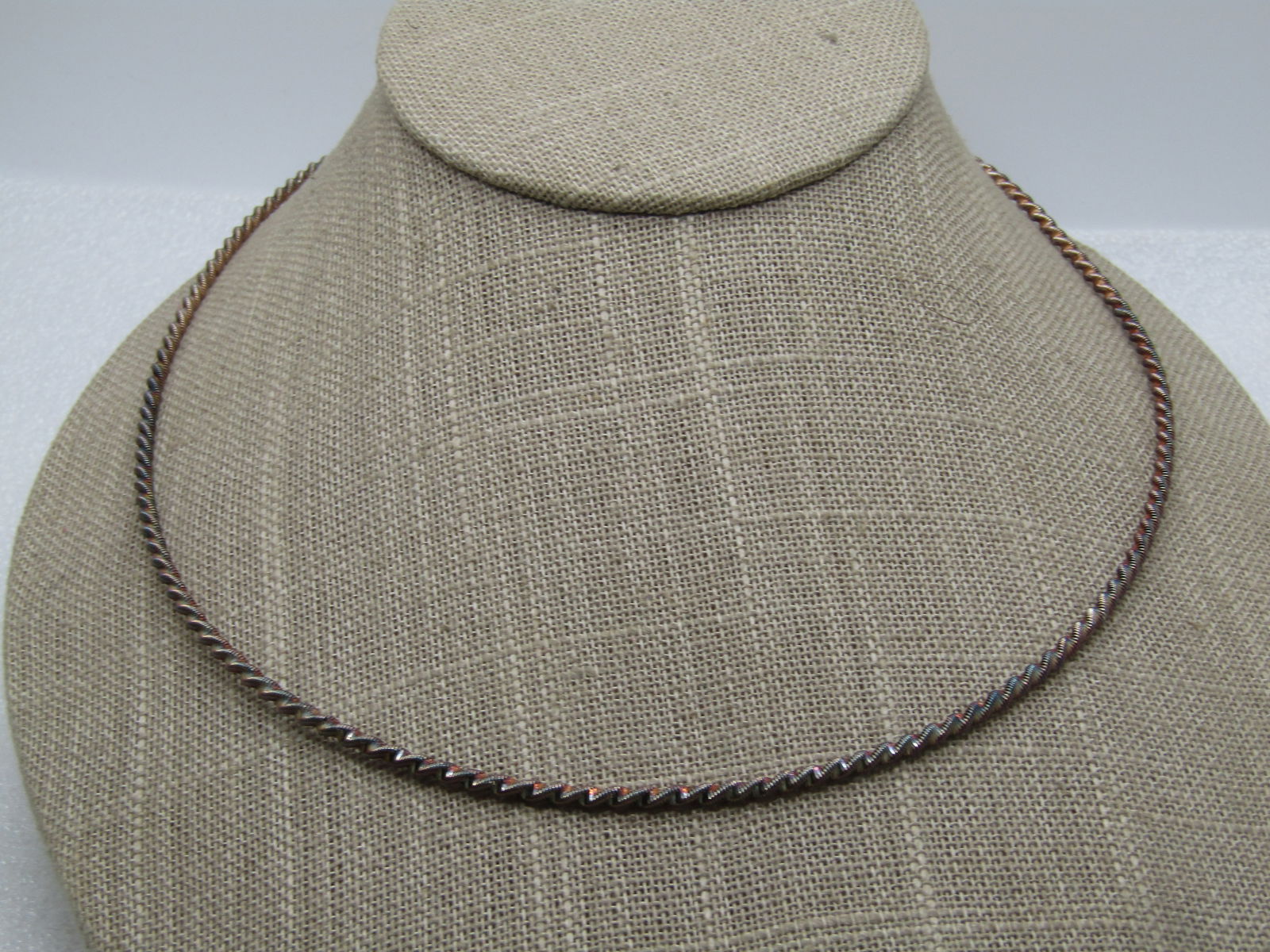 Vintage Sterling Twisted Round Chain, 18"-20", Italy, 1980's-1990's - 3