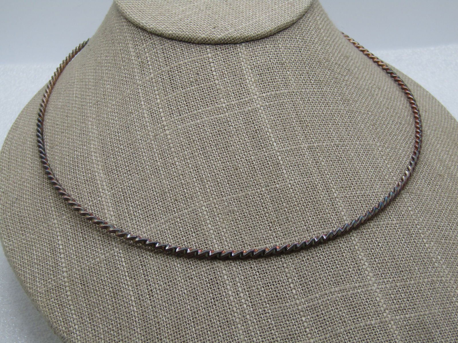 Vintage Sterling Twisted Round Chain, 18"-20", Italy, 1980's-1990's - 4