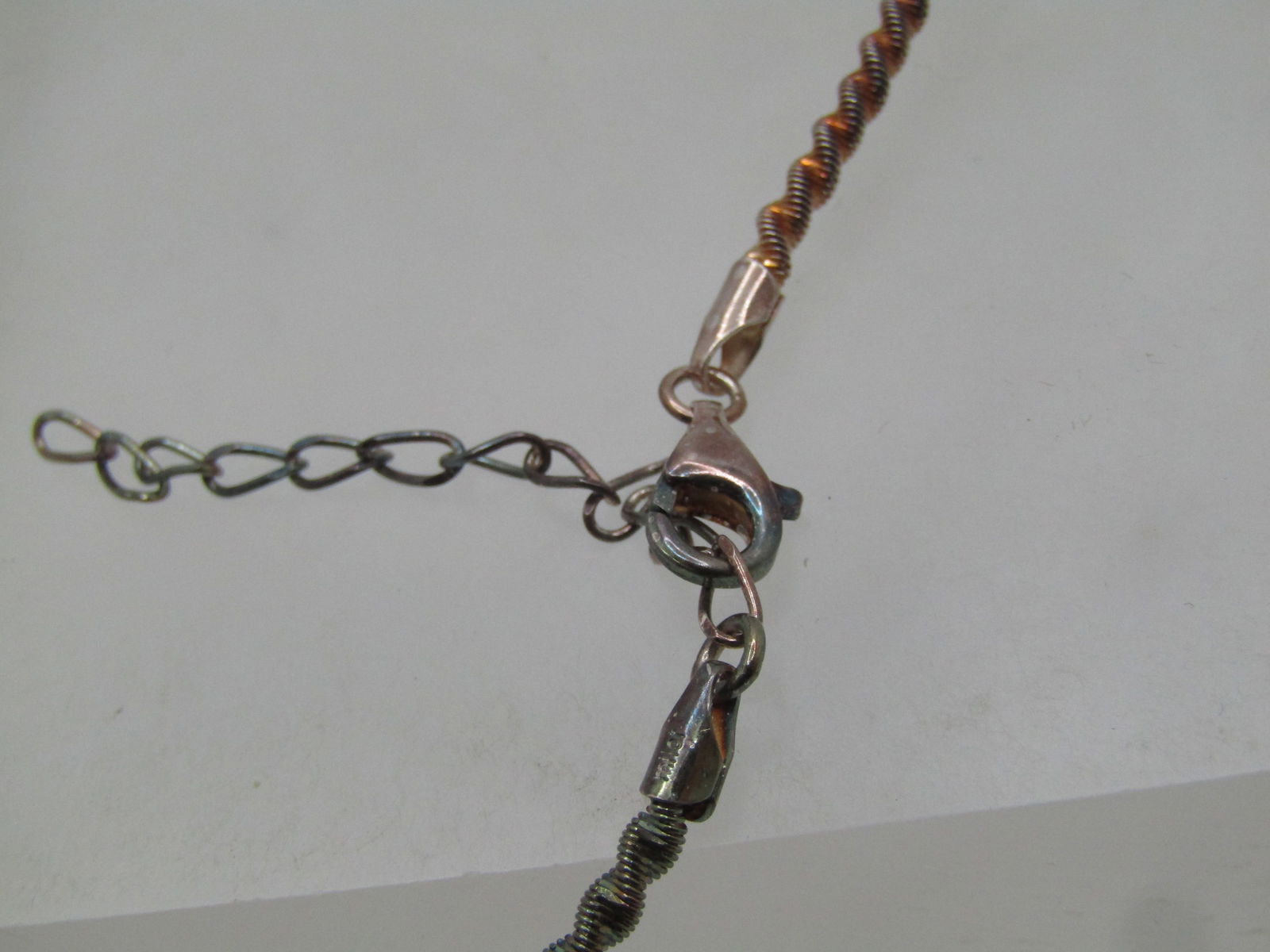 Vintage Sterling Twisted Round Chain, 18"-20", Italy, 1980's-1990's - 6