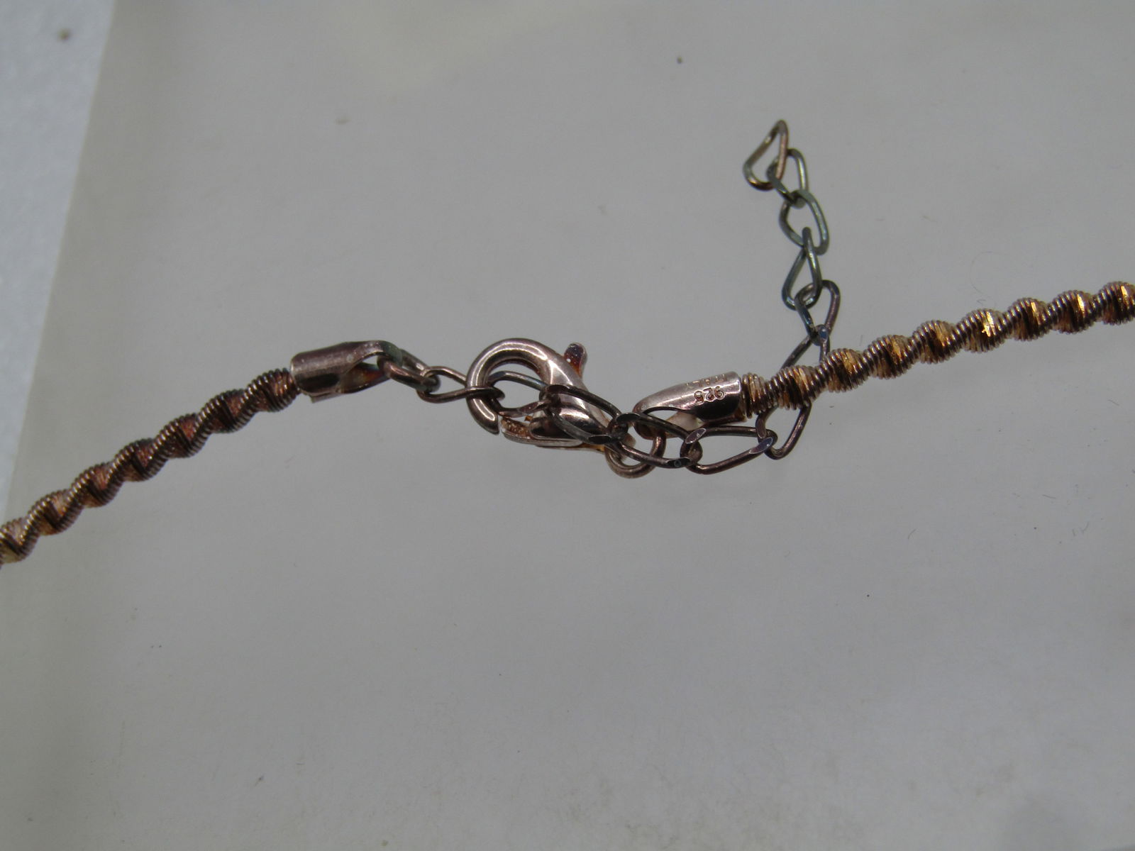 Vintage Sterling Twisted Round Chain, 18"-20", Italy, 1980's-1990's - 7