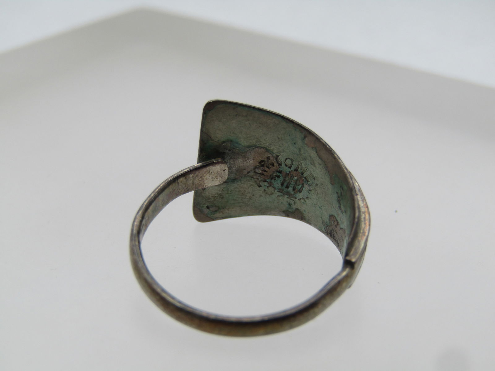 Vintage Sterling Abalone Wrap Ring, Adjustible, Sz 4-7, 1950's-1960, Taxco MX - 4