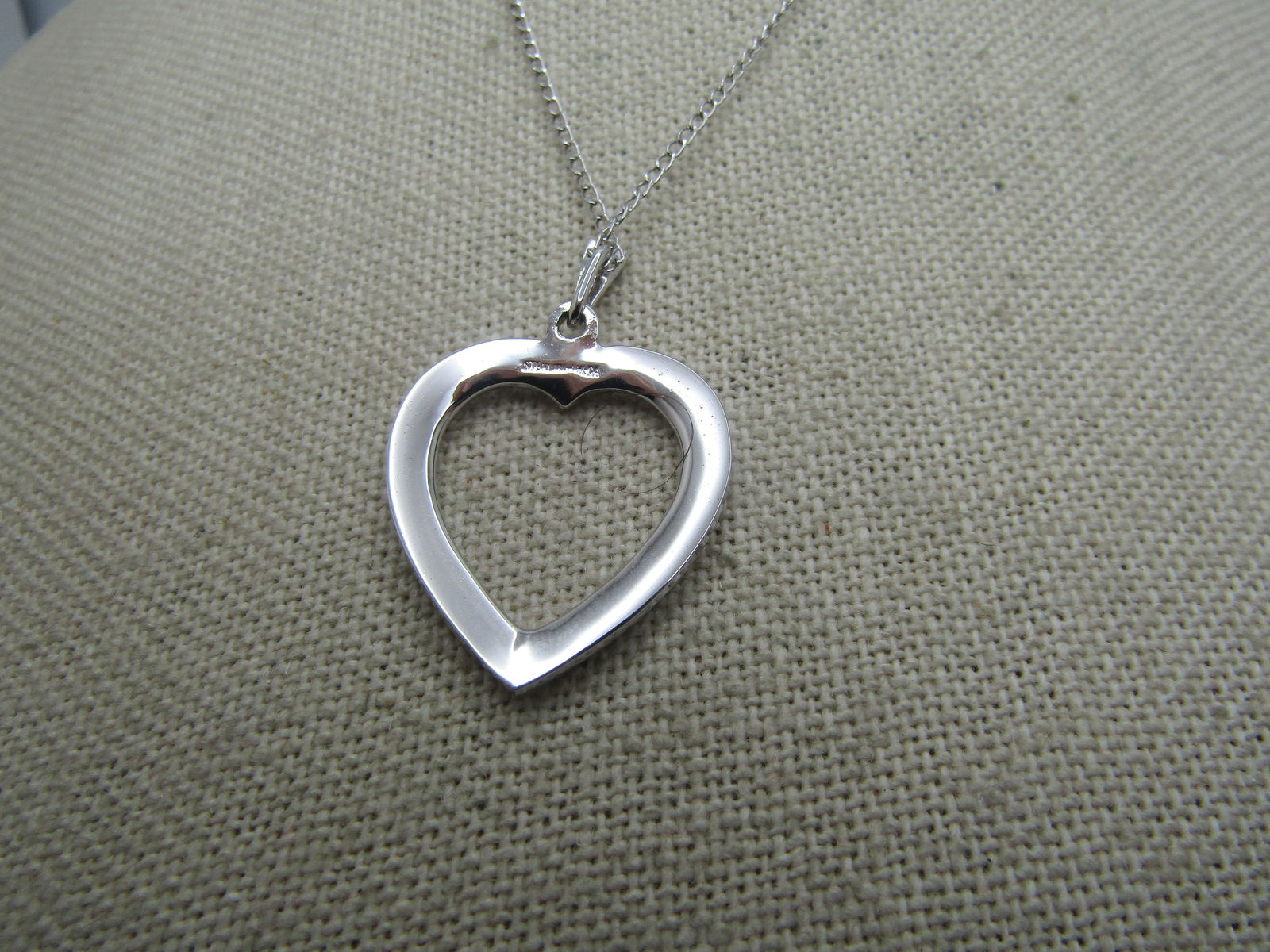 Vintage Sterling Marcasite Heart 18", Signed HEDA, 1970's-1980's - 4