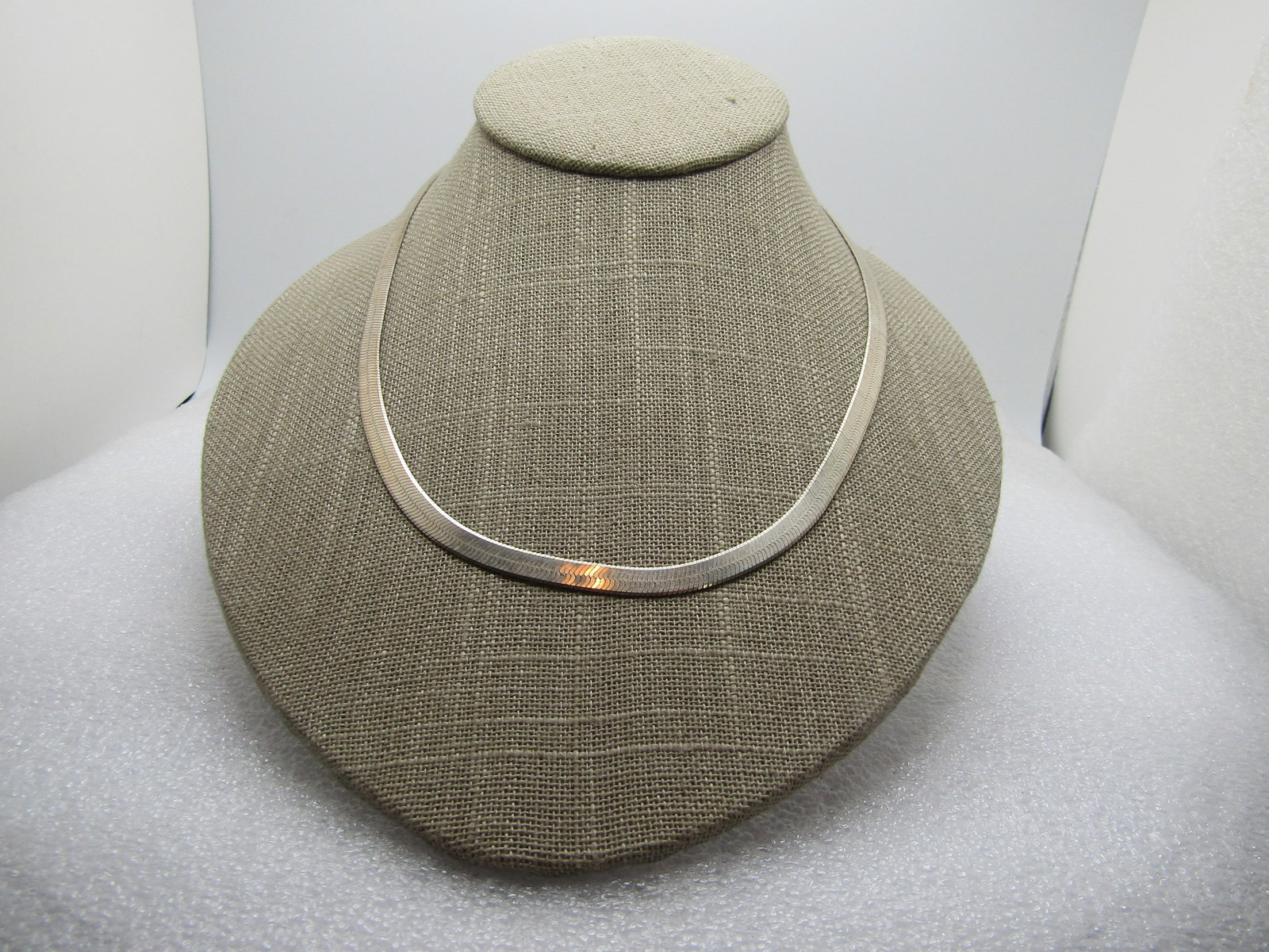 Vintage Sterling 5mm Herringbone Chain, 18", 1980's, Unisex (1 of 5)