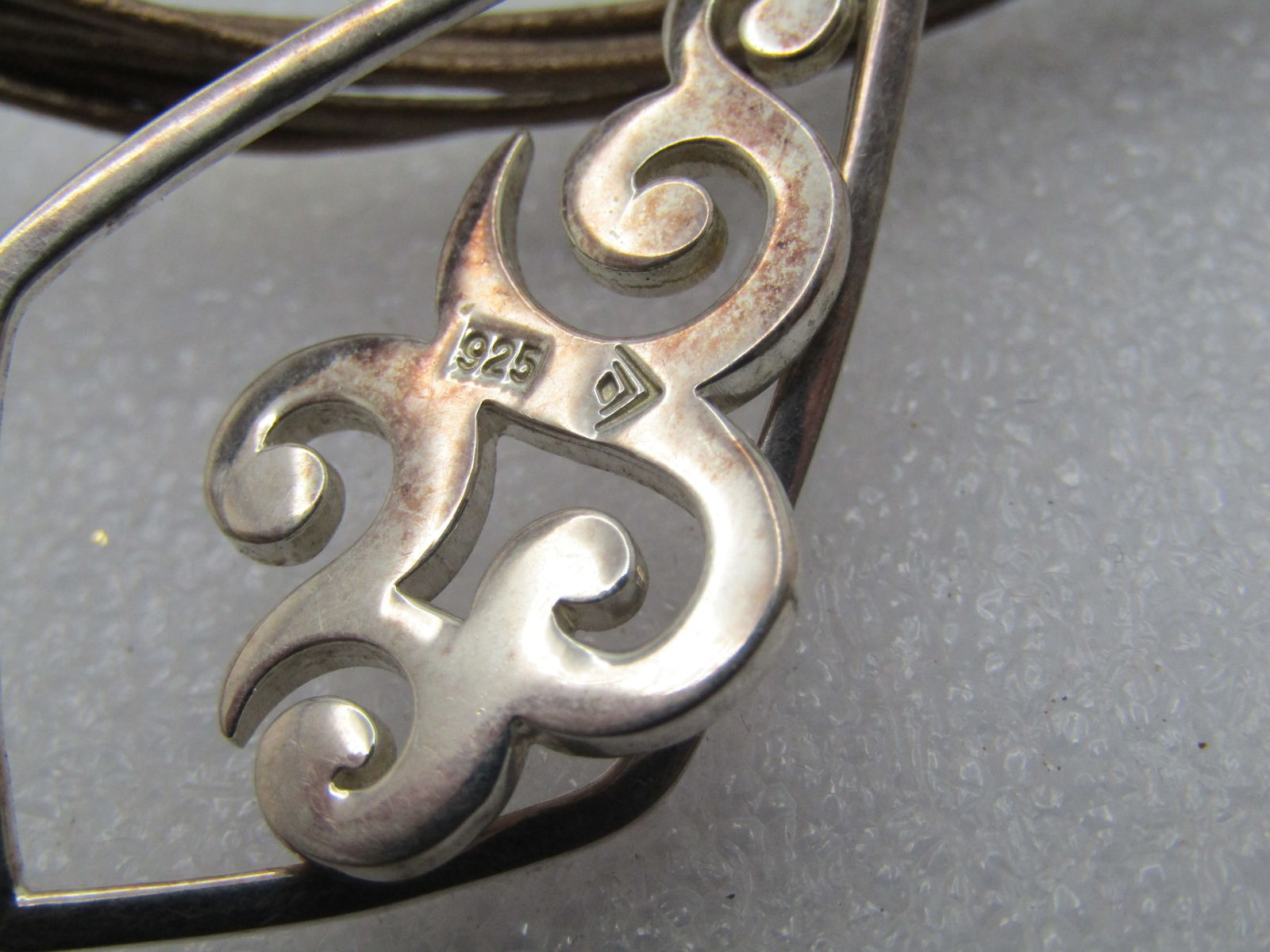 Vintage Multi-Strand Sterling Scrolled Necklace, Gold/Silver Tone, 20", 1990's. - 6