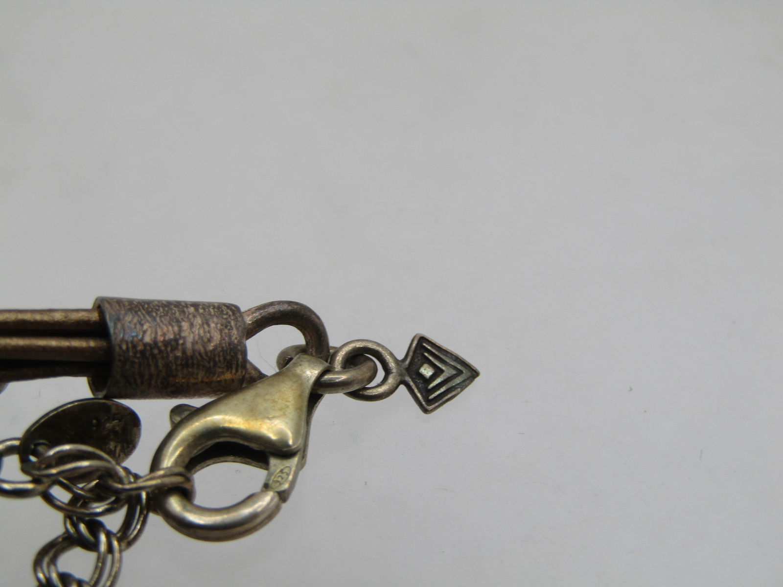 Vintage Multi-Strand Sterling Scrolled Necklace, Gold/Silver Tone, 20", 1990's. - 8