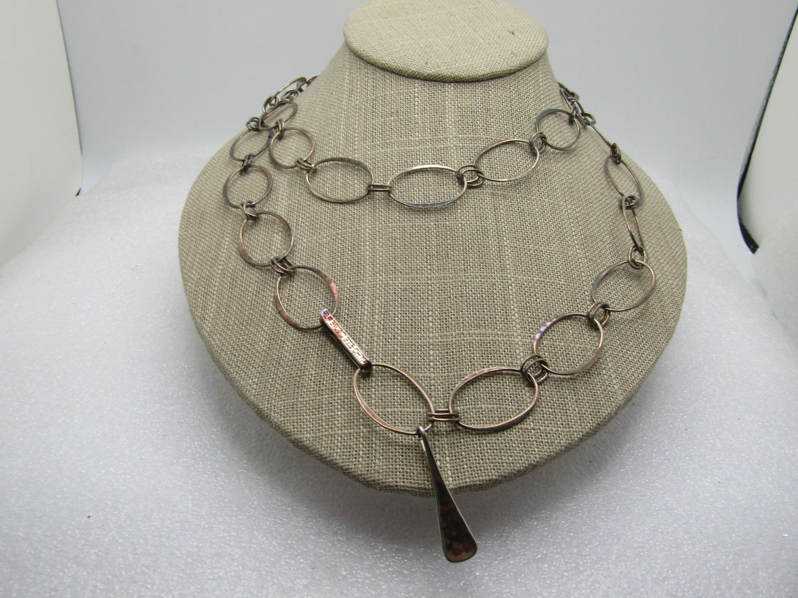 Vintage Sterling Oval Link 36" Necklace/Belt, RLM Studios, 1990's (1 of 6)