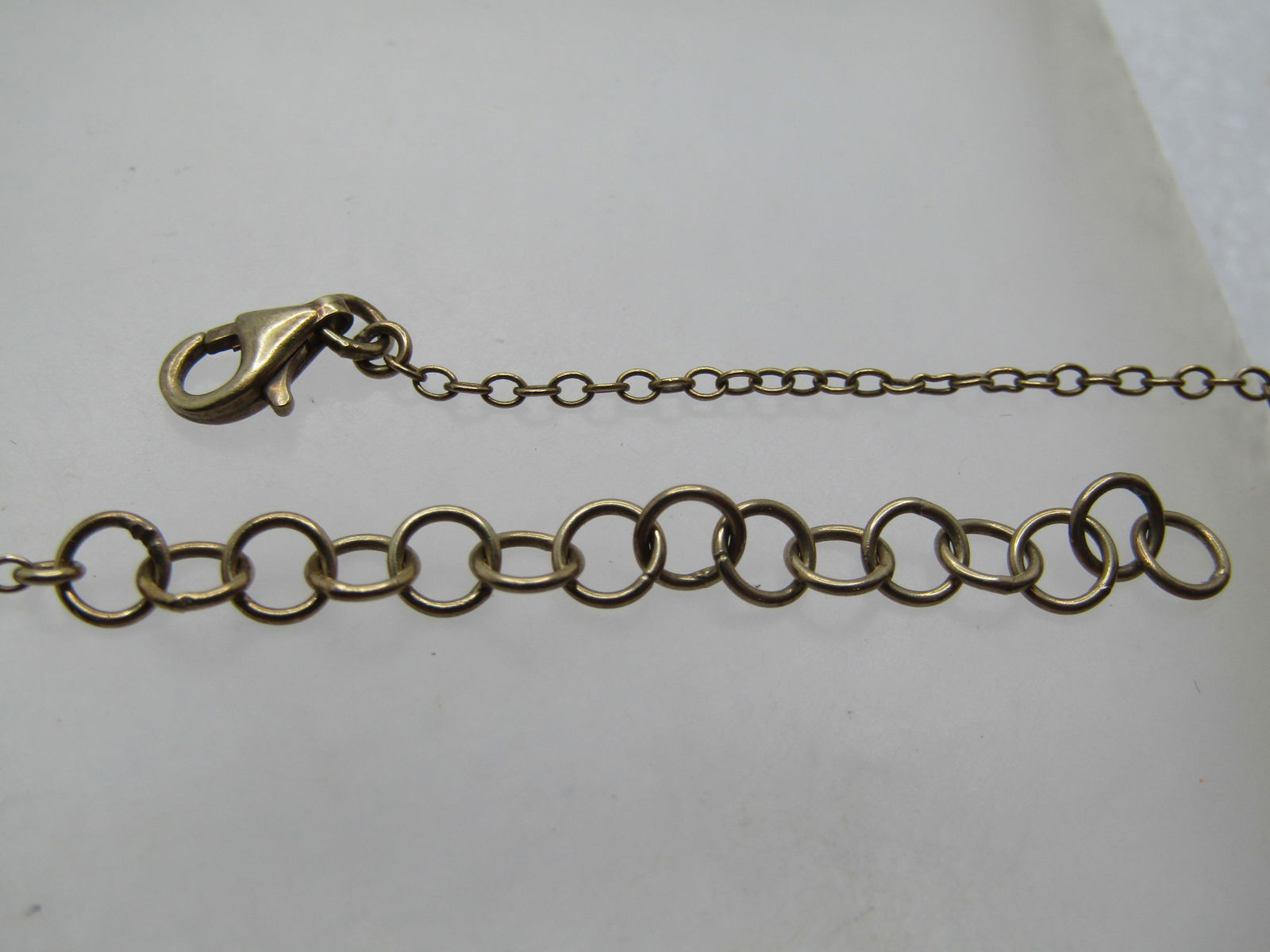 Vintage Sterling White Quartz Necklace, Gold washed, 18" Signed, 1980's-1990's - 6